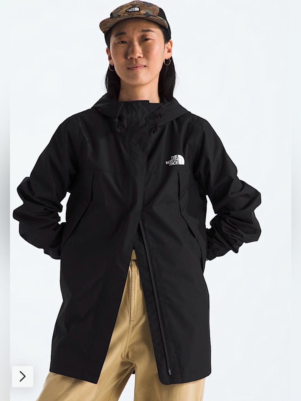 The North Face Women’s Antora Waterproof Rain Parka Black L